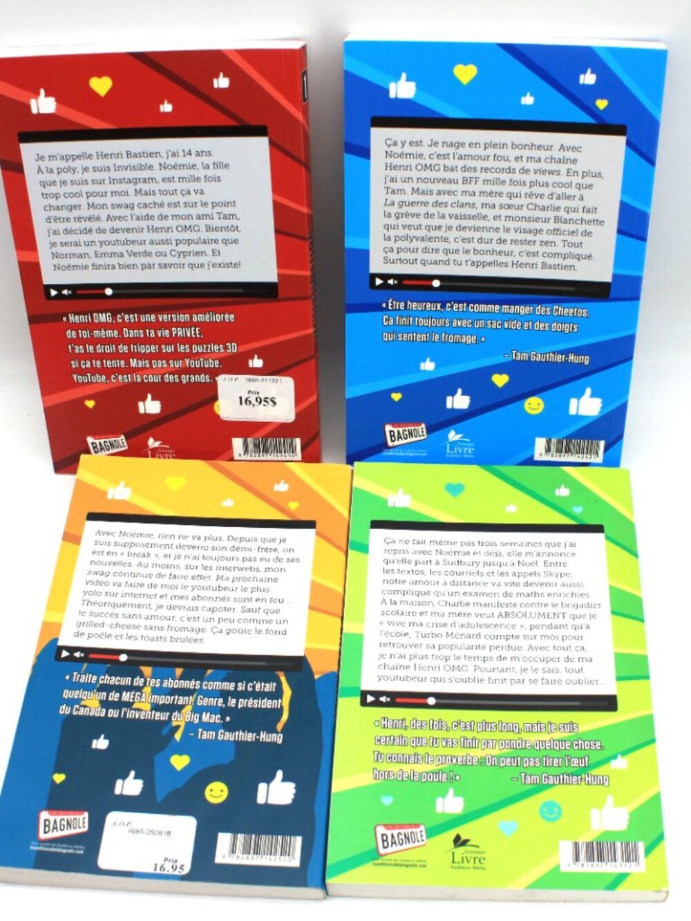 lot 4 livres Books Olivier Simard - Youtubeurs 1-2-3-4 Teen Ados French - Picture 6 of 6